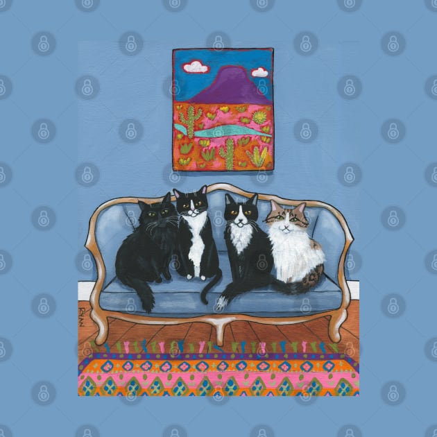 The Sofa Cats by KilkennyCat Art