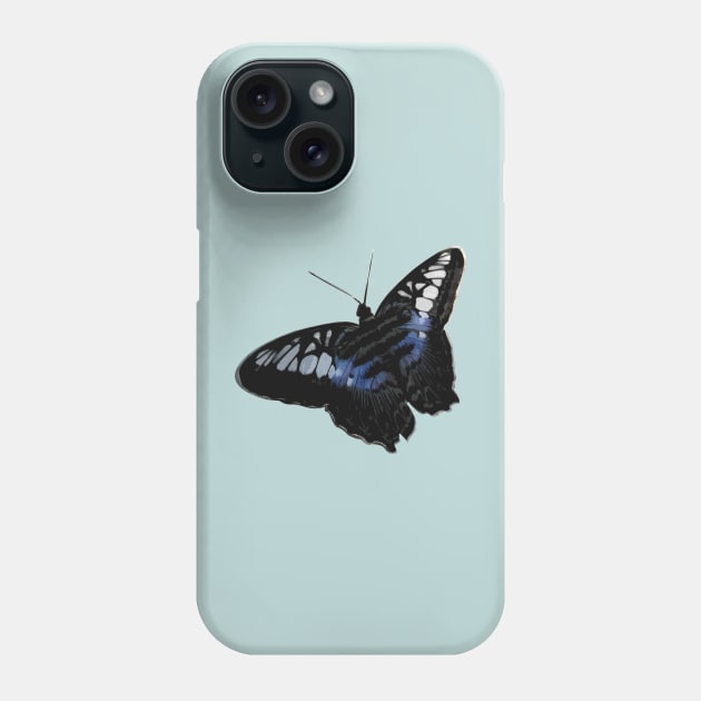 Blue and Black Butterfly Sticker Phone Case by emadamsinc