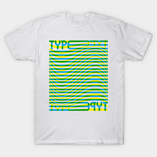 Type Wave (Blue Yellow Green) - Type - T-Shirt