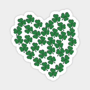 Green Shamrock Heart St Patricks Day Magnet