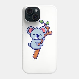 Cute Koala Hanging On Tree Phone Case