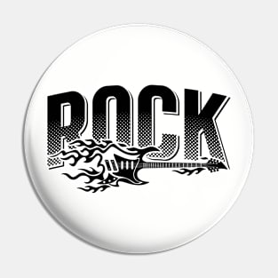 Rock Vintage Grungy Halftone Pin