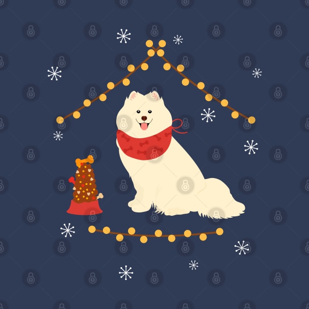 Thanksgiving Samoyed dog by LulululuPainting