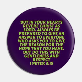 Bible Verse 1 Peter 3:15 Pin