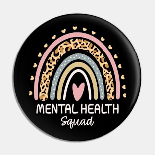 Mental Health Squad Leopard Heart Mental Health Awareness Pin