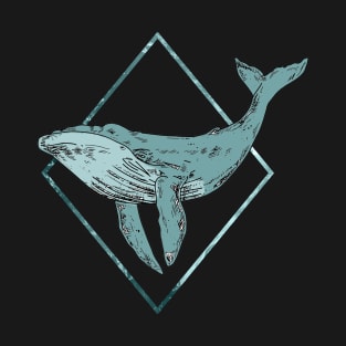Blue Whale Geometric T-Shirt
