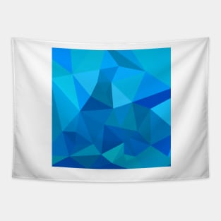 Moonstone Blue Abstract Low Polygon Background Tapestry