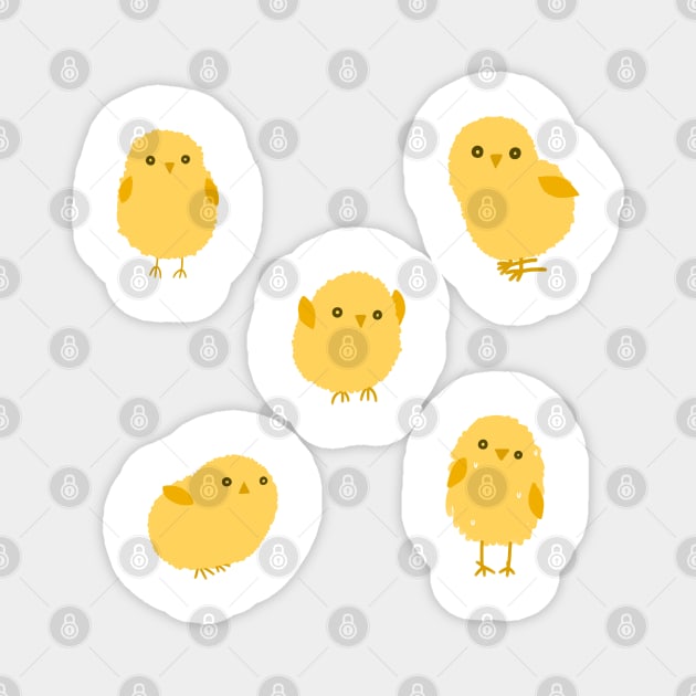 Guess Who Soggy Chick Sticker Pack (Orange) Magnet by casserolestan