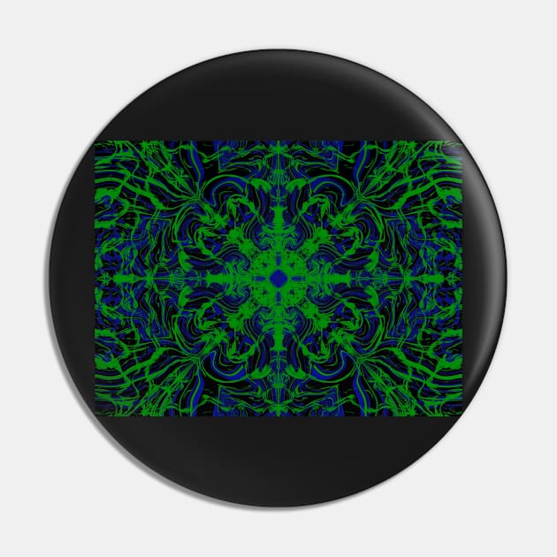 Trippy blue and green art Pin by Bear-n-Bee-shop