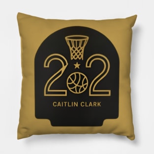 caitlin clark gold version Pillow