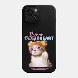 Stay In Sweet Heart Cat Cute Phone Case