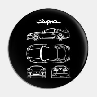 Toyota Supra MK4 Blueprint Pin