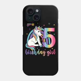 5th Birthday Cute Unicorn Girls Phone Case