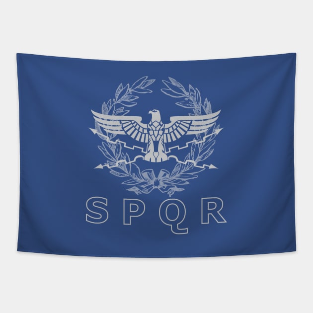 SPQR The Roman Empire Emblem Tapestry by enigmaart