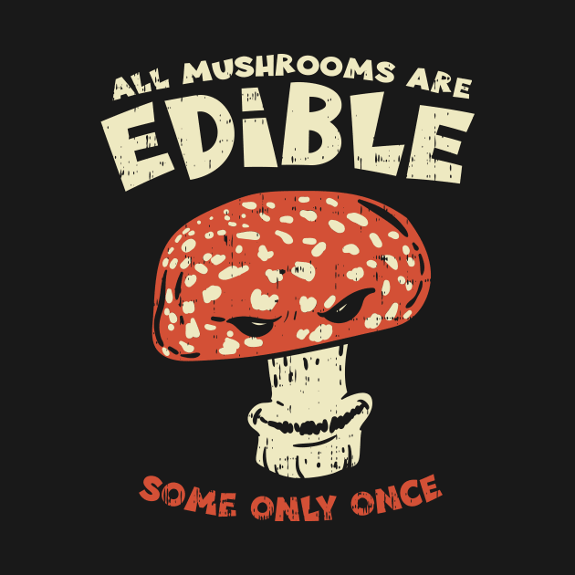 Mushroom Hunter T-Shirt fungi vegan by biNutz