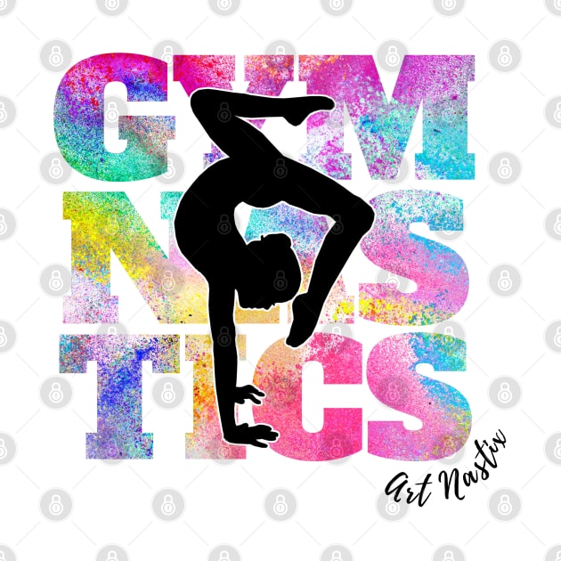 Art Nastix Gymnastics Silhouette Design - 1 by Art Nastix Designs