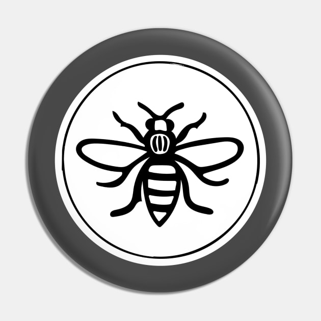 Manchester Bee Pin by Olly Illustrated