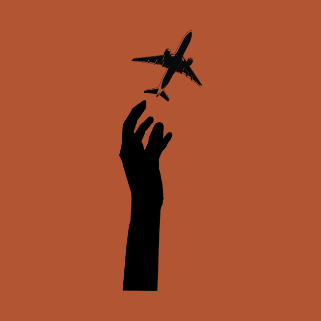 Hand rising for an aeroplane minimalist by Avion