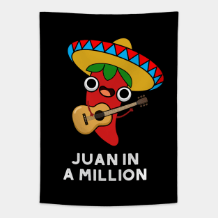 Juan In A Million Cute Mexican Chilli Pun Tapestry