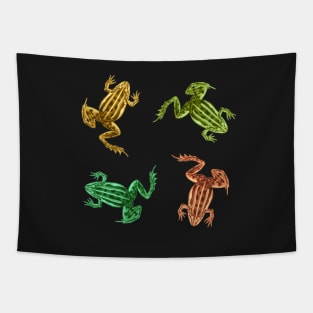 Colourful Vintage Frogs - 4 Pack Tapestry