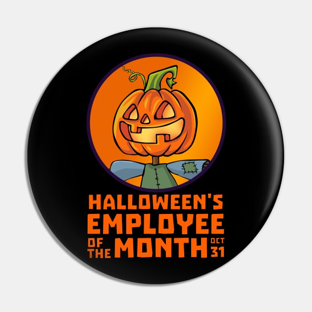 Pumpkin Haloween Employee of the Month | Jack O Lantern Pin by Ashley-Bee