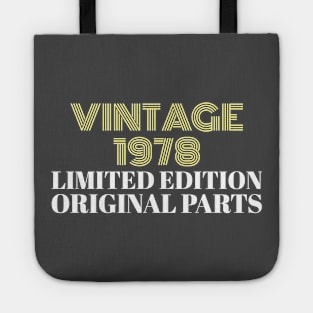 Vintage 1978 Limited Edition Original Parts Tote