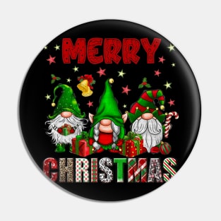 Merry Christmas Gnome Family Funny Xmas Tree Women Men Kids Pin