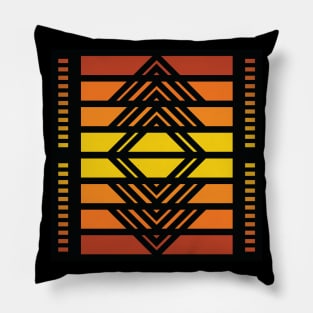 “Dimensional Drop” - V.4 Orange - (Geometric Art) (Dimensions) - Doc Labs Pillow