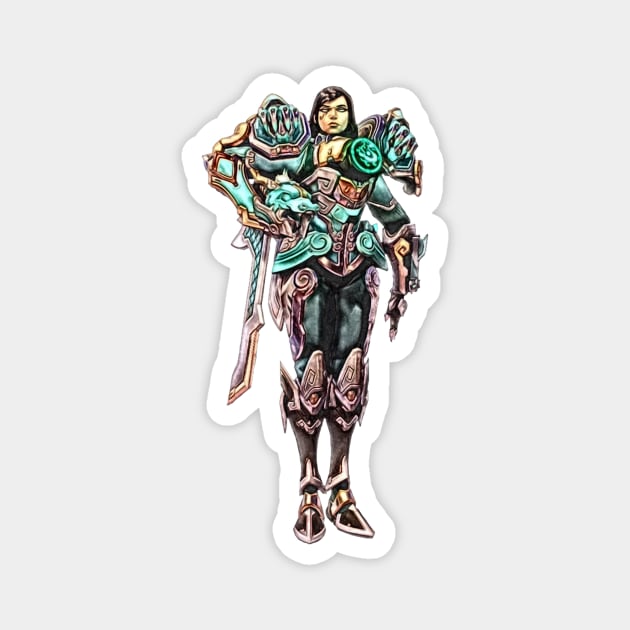 Overwatch Pharah Qinglong Lunar New Year Skin Magnet by Green_Shirts