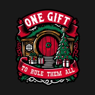 One Gift to Rule Them All - Gift Tag - Funny Christmas Fantasy T-Shirt
