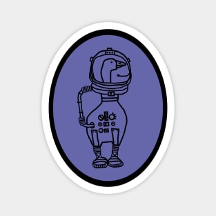 Space Goose Sci Fi Astronaut Oval Magnet