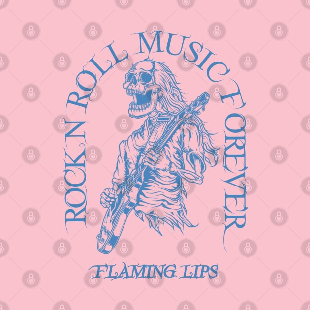 Flaming Lips /// Skeleton Guitar Player by Stroke Line