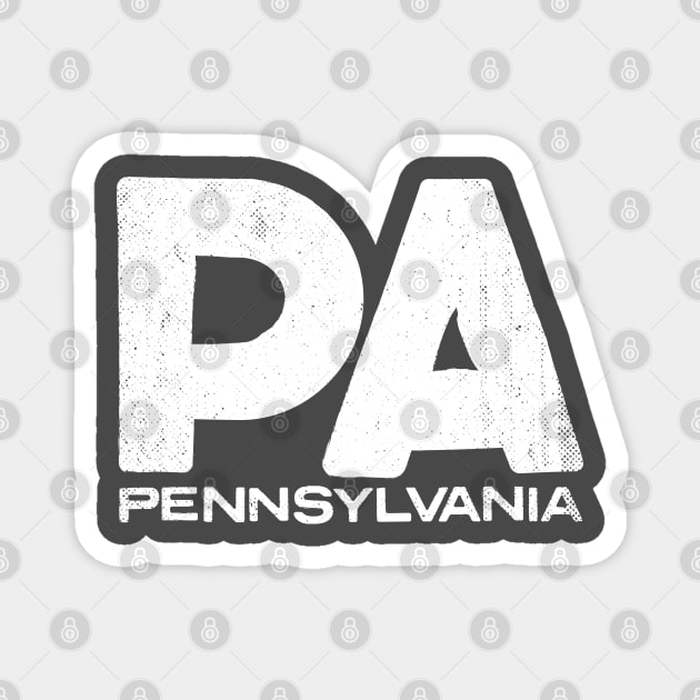 PA Pennsylvania Vintage State Typography Magnet by Commykaze