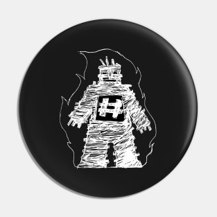 Burn the Witch - Burning Hashtag - Inverted Pin