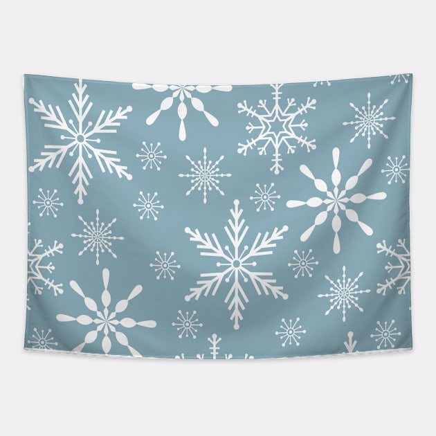 Snowflake seamless pattern design Tapestry by SooperYela