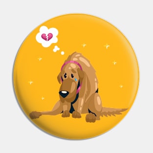 Sad Dog Pin