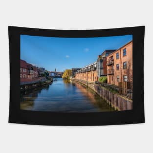 Waterside apartments and flats along the River Wensum Tapestry