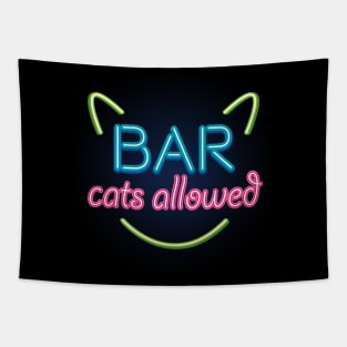 Bar & Cats (Neon Sign) Tapestry