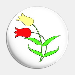 Red and yellow tulips Pin