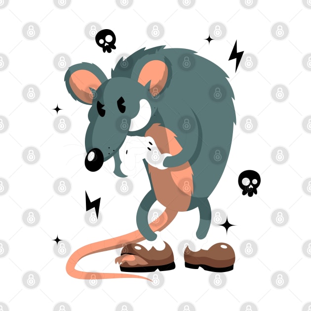 Evil Rat Funny by Mako Design 