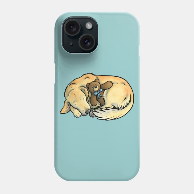 Sleeping Golden Retriever Phone Case by animalartbyjess