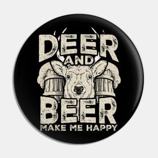 Deer and Beer Funny Hunter Hunting Pin