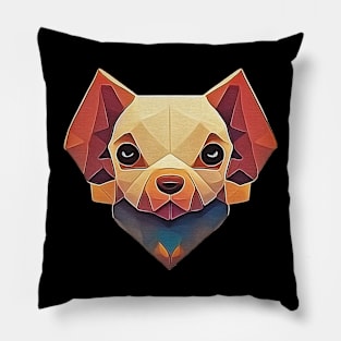 low poly puppy Pillow