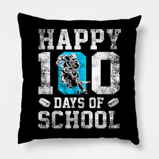 Happy 100 Days Of School Hockey Lovers Boys Girls Pillow