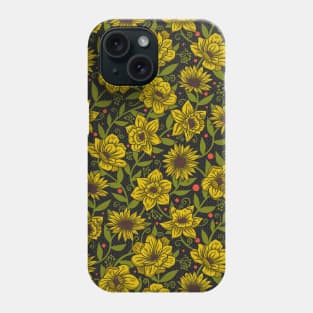 Simple Summer Flowers on Yellow Phone Case