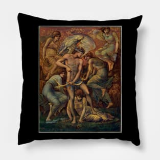 Cupid’s Hunting Fields, Surrounded by Women 1885 Edward Burne-Jones Pillow