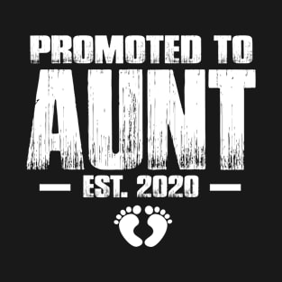 Promoted to Aunt 2020 Funny Mother's Day Gifts For New Auntie T-Shirt