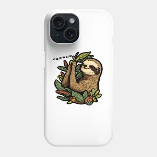 Sloth life image of sloth on a tree Phone Case