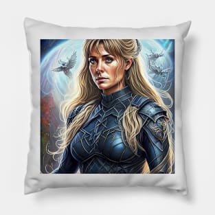 Female sci-fi character Pillow