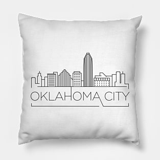 Oklahoma City Minimal Skyline Pillow